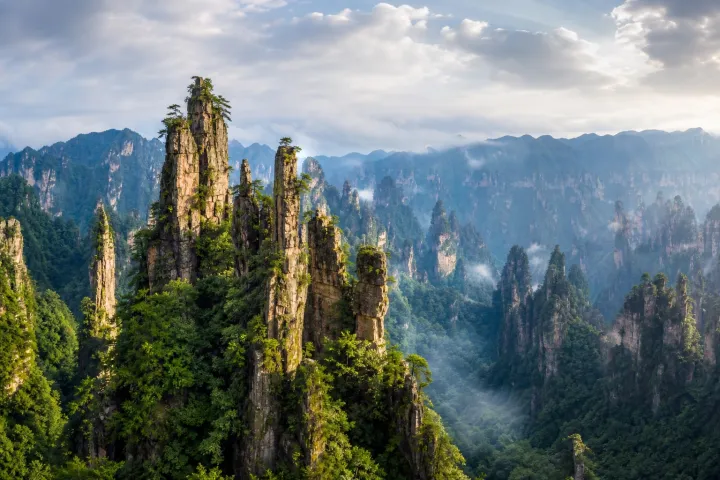 张家界峰林与森林景观